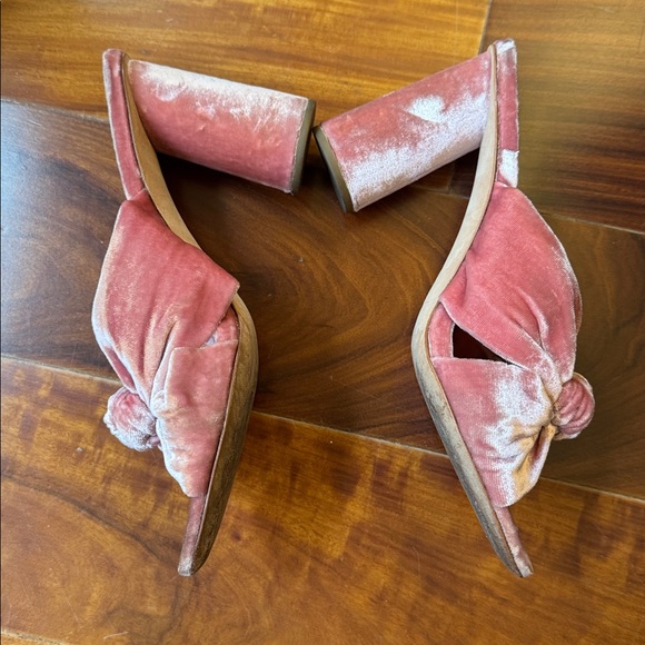 Loeffler Randall Coco Knotted Velvet Mules Petal Blush Pink in Size 6.5 - Picture 6 of 6